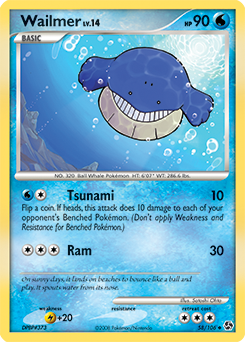Wailmer card for Great Encounters