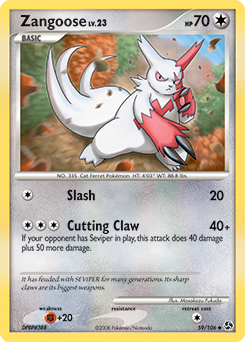 Zangoose card for Great Encounters