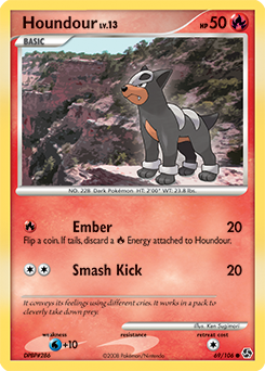 Houndour card for Great Encounters