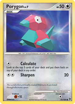 Porygon card for Great Encounters