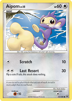 Aipom card for Majestic Dawn