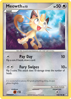 Meowth card for Legends Awakened
