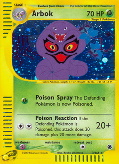 Arbok card for Expedition Base Set