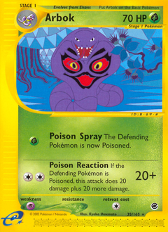 Arbok card for Expedition Base Set