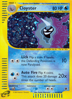 Cloyster card for Expedition Base Set