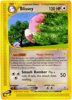 Blissey card for Aquapolis
