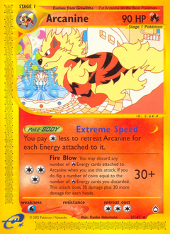 Arcanine card for Aquapolis