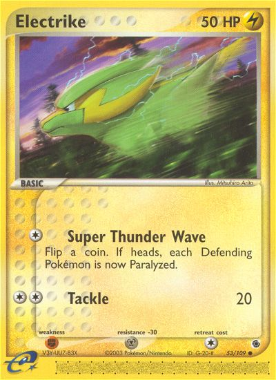 Electrike 53/109 Pokémon kaart
