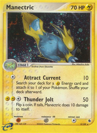 Manectric 9/109 [reversed holofoil] Pokémon kaart