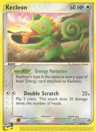 Kecleon 18/100 Pokémon kaart