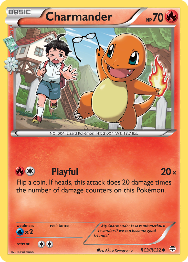 Charmander RC3 Generations 2016 Pokemon Card