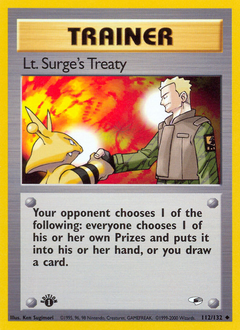 Lt. Surge’s Treaty card for Gym Heroes