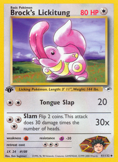 Brock’s Lickitung card for Gym Heroes