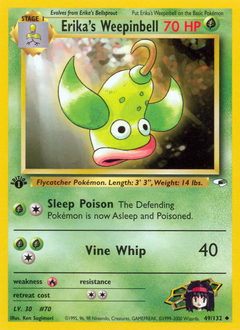 Erika’s Weepinbell card for Gym Heroes