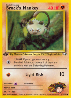 Brock’s Mankey card for Gym Heroes