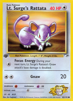 Lt. Surge’s Rattata card for Gym Heroes