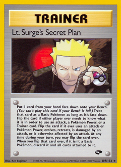 Lt. Surge’s Secret Plan card for Gym Challenge