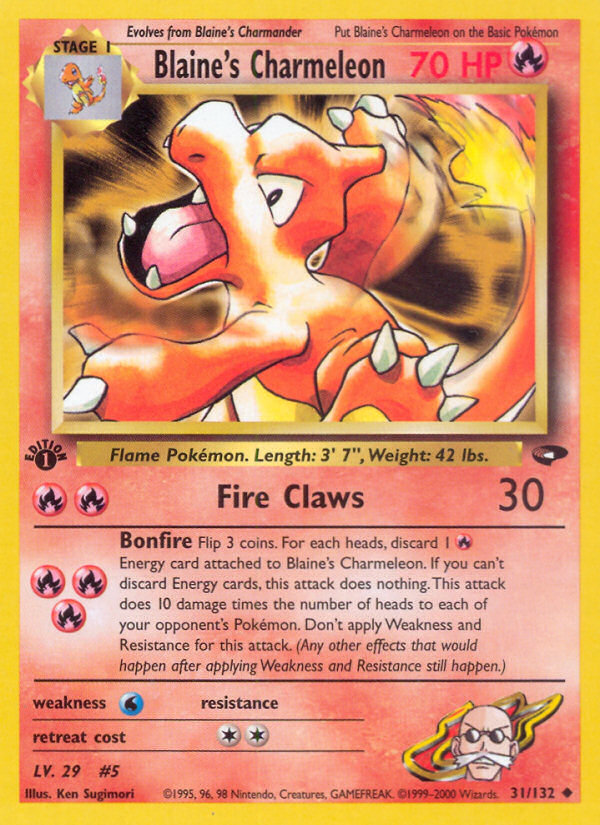 Blaine s Charmeleon Gym Challenge Pok mon TCG Guru