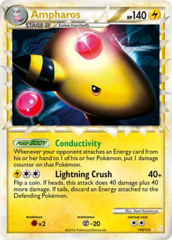 Ampharos card for HeartGold & SoulSilver