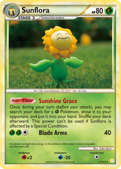 Sunflora card for HeartGold & SoulSilver