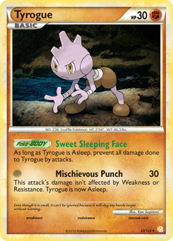 Tyrogue card for HeartGold & SoulSilver