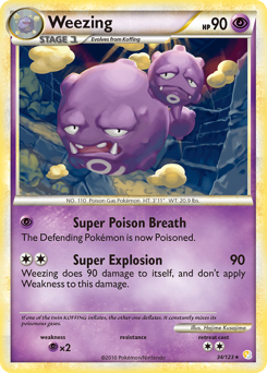 Weezing card for HeartGold & SoulSilver