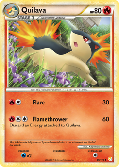 Quilava card for HeartGold & SoulSilver
