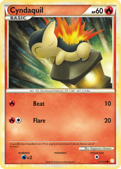 Cyndaquil card for HeartGold & SoulSilver