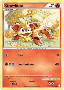 Growlithe card for HeartGold & SoulSilver
