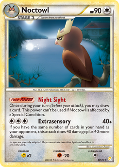 Noctowl card for HeartGold & SoulSilver