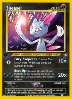 Sneasel card for Neo Genesis