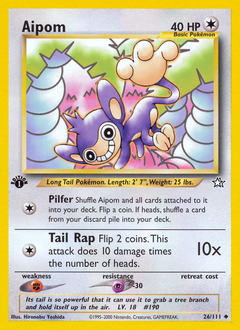 Aipom card for Neo Genesis