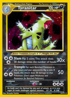 Tyranitar card for Neo Discovery