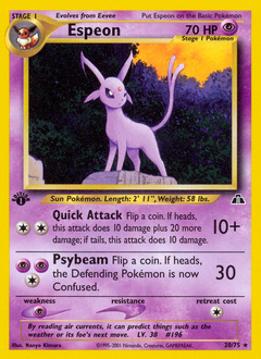Espeon card for Neo Discovery