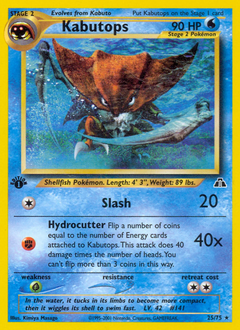 Kabutops card for Neo Discovery