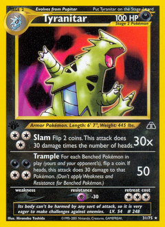 Tyranitar card for Neo Discovery