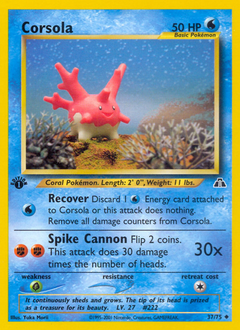 Corsola card for Neo Discovery
