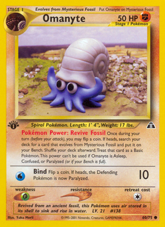 Omanyte card for Neo Discovery
