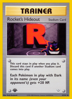 Rocket’s Hideout card for Neo Revelation