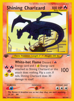 Shining Charizard card for Neo Destiny
