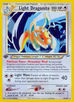 Light Dragonite card for Neo Destiny