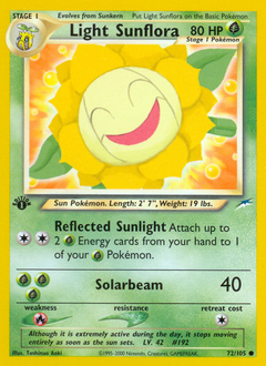 Light Sunflora card for Neo Destiny