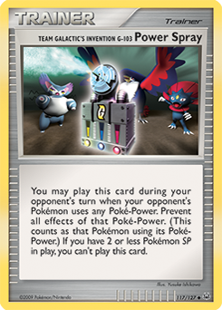 Team Galactic’s Invention G-103 Power Spray card for Platinum