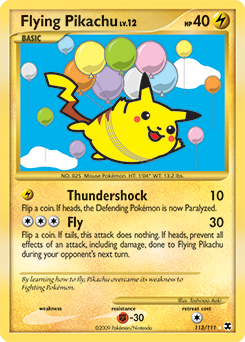 Flying Pikachu card for Rising Rivals
