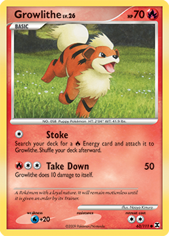 Growlithe card for Rising Rivals