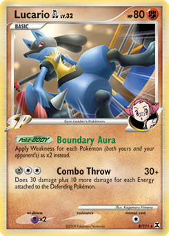Lucario GL card for Rising Rivals