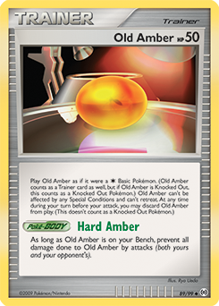 Old Amber card for Arceus