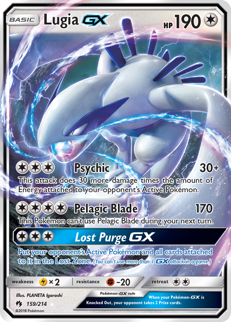 Lugia GX 159 Lost Thunder 2018 Pokemon Card
