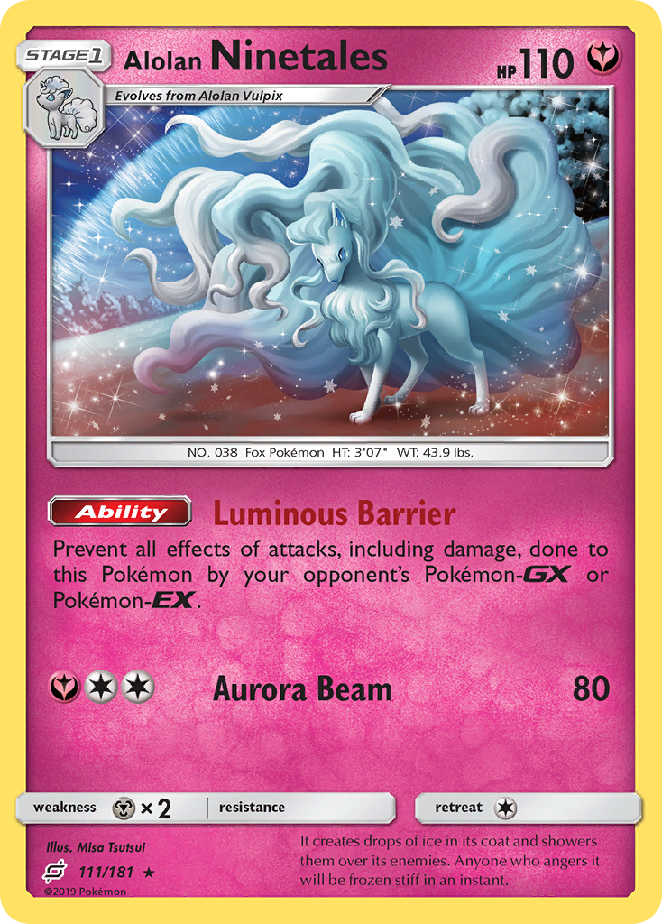 Alolan Ninetales 111 Team Up 2019 Pokemon Card