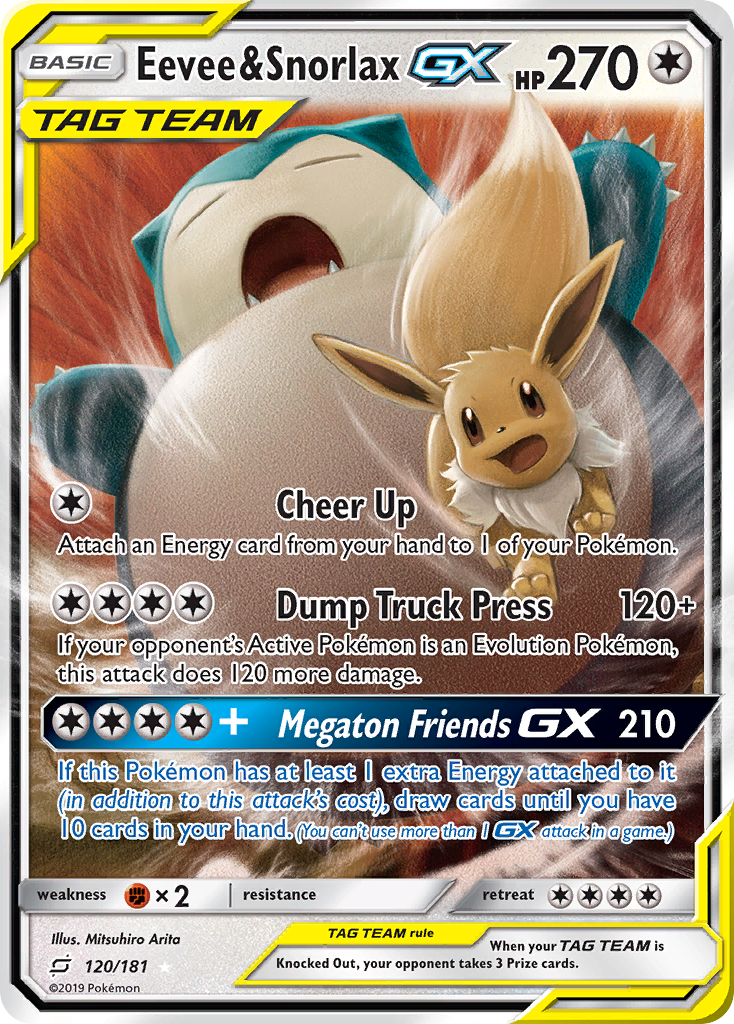 Eevee & SnorlaxGX Team Up Card Price How much it's worth